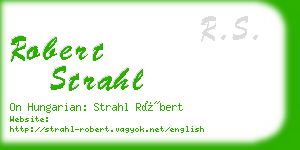robert strahl business card